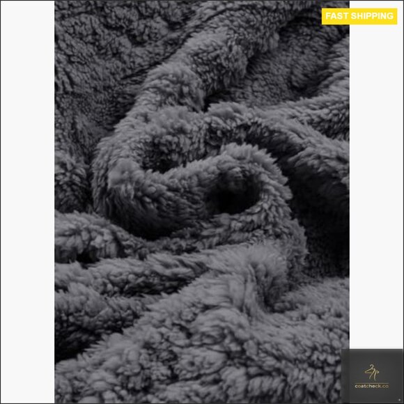 Oversized Fleece Jacket Cozy Winter Casual Zipper Stand Collar Chic - Picture 5 of 7